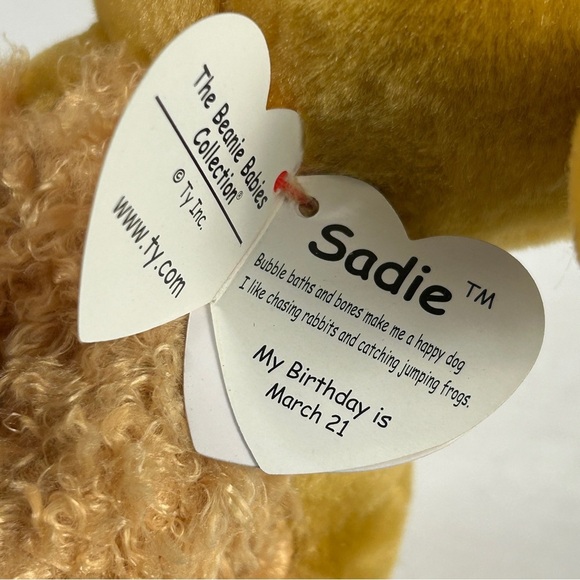 NWT Ty Original Beanie Babies Collection Sadie/ 2017 - Picture 4 of 5